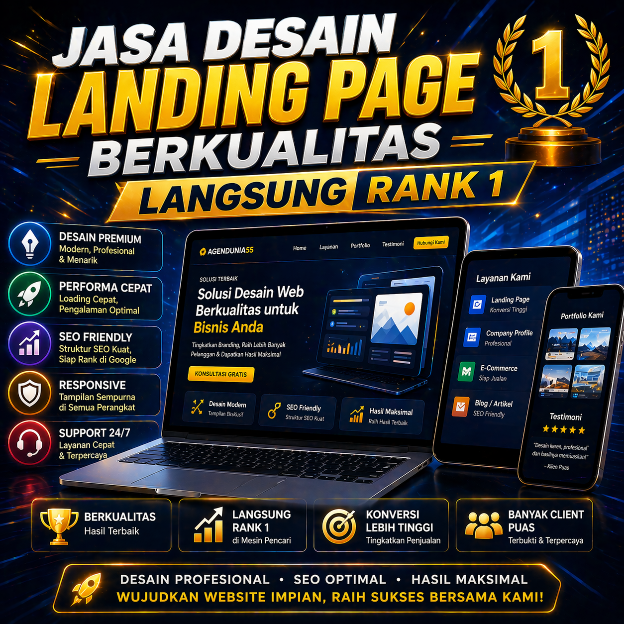 Landing Page Tenang untuk Menjelaskan Pentingnya Konsultasi Sebelum Desain Dimulai